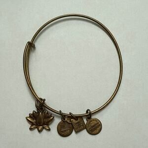 alex and ani gold bracelet - lotus blossom